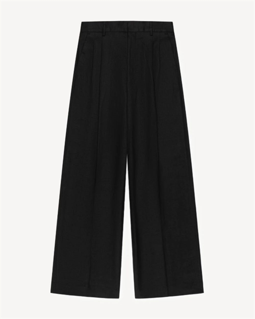 HERMAN PLEATED TROUSERS BLACK